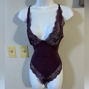 Victoria's Secret Purple Lace Bodysuit